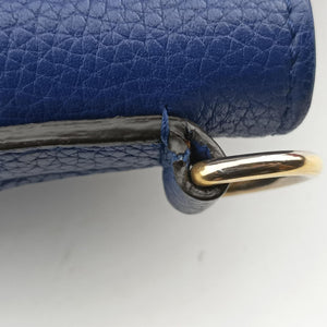 Pre-owned Celine luggage nano shopper Blue leather shoulderbag | stylenewstar