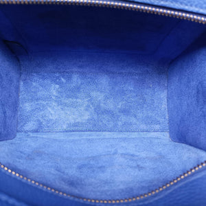 Pre-owned Celine luggage nano shopper Blue leather shoulderbag | stylenewstar