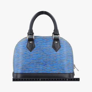 Pre-owned Louis Vuitton Alma BB DENIM BLEU×black Epi M41437 handbag | stylenewstar