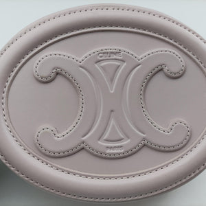 Pre-owned Celine Oval Purse Cuir Triomphe Purple Leather shoulderbag | stylenewstar
