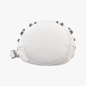 Pre-owned Balenciaga Le Cagole White lambskin shoulderbag | stylenewstar