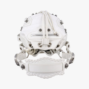 Pre-owned Balenciaga Le Cagole White lambskin shoulderbag | stylenewstar