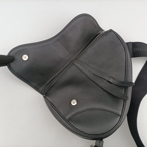 Secondhand Christian Dior saddle Black leather bum bag/waist bag | stylenewstar