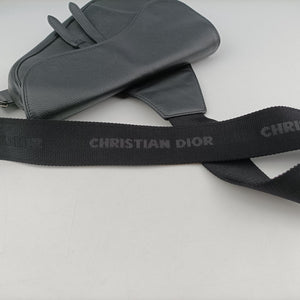 Secondhand Christian Dior saddle Black leather bum bag/waist bag | stylenewstar