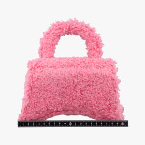 Secondhand Balenciaga Hourglass Pink wool 676384 shoulderbag | stylenewstar