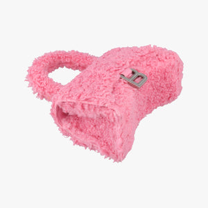 Secondhand Balenciaga Hourglass Pink wool 676384 shoulderbag | stylenewstar