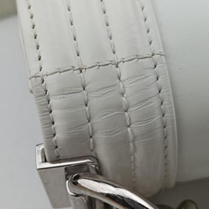 Pre-owned Chanel BOY CHANEL White Enamel A67021 shoulderbag | stylenewstar