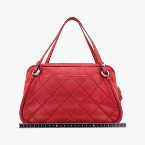 Pre-owned Chanel Wild Stitch Red Leather A67273 shoulderbag | stylenewstar