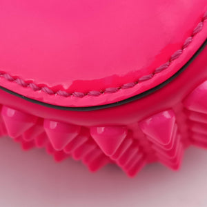 Secondhand Christian Louboutin Sweet Charity Scarabe Spike Rose Patent Leather shoulderbag | stylenewstar