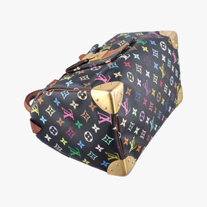 Secondhand Louis Vuitton SPEEDY 30 noir Monogram Multicolor M92642 handbag | stylenewstar
