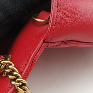 Pre-owned Gucci GG Marmont Red Leather 476433 shoulderbag | stylenewstar