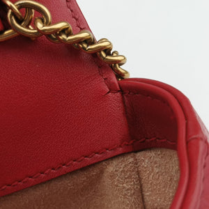 Pre-owned Gucci GG Marmont Red Leather 476433 shoulderbag | stylenewstar