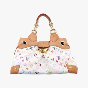 Pre-owned Louis Vuitton URSULA white Monogram Multicolor M40123 handbag | stylenewstar