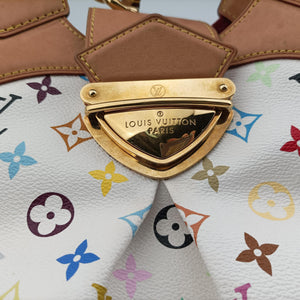 Pre-owned Louis Vuitton URSULA white Monogram Multicolor M40123 handbag | stylenewstar