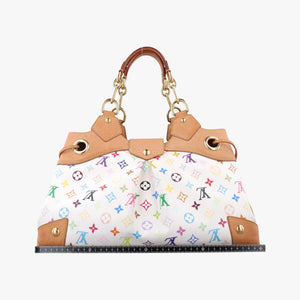 Pre-owned Louis Vuitton URSULA white Monogram Multicolor M40123 handbag | stylenewstar