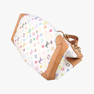 Pre-owned Louis Vuitton URSULA white Monogram Multicolor M40123 handbag | stylenewstar