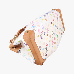 Pre-owned Louis Vuitton URSULA white Monogram Multicolor M40123 handbag | stylenewstar