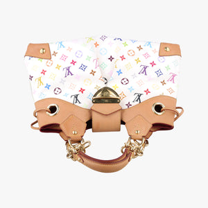 Pre-owned Louis Vuitton URSULA white Monogram Multicolor M40123 handbag | stylenewstar