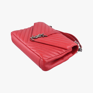 Vintage Yves Saint Laurent COLLEGE Red Leather 428056 shoulderbag | stylenewstar