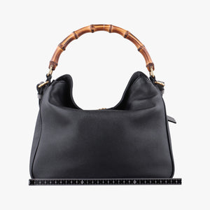 Pre-owned Gucci Bamboo Black Leather 746124 shoulderbag | stylenewstar