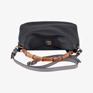 Pre-owned Gucci Bamboo Black Leather 746124 shoulderbag | stylenewstar