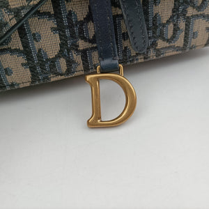 Vintage Christian Dior Saddle Navy Jacquard x Leather bum bag/waist bag | stylenewstar