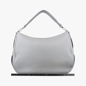Pre-owned Christian Dior Saddle Grey Leather shoulderbag | stylenewstar