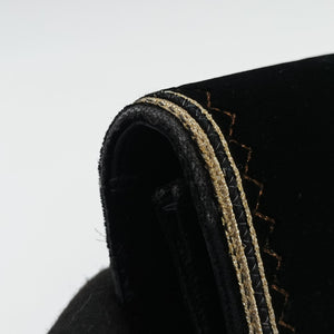 Pre-owned Yves Saint Laurent KATE Black velour 534396 bum bag/waist bag | stylenewstar