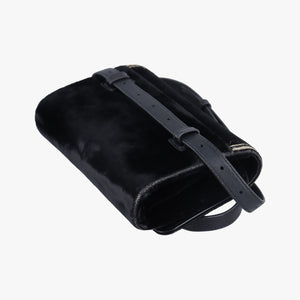 Pre-owned Yves Saint Laurent KATE Black velour 534396 bum bag/waist bag | stylenewstar