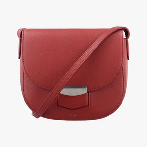 Secondhand Celine TROTTEUR Compact Red Leather crossbodybag | stylenewstar