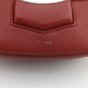 Secondhand Celine TROTTEUR Compact Red Leather crossbodybag | stylenewstar