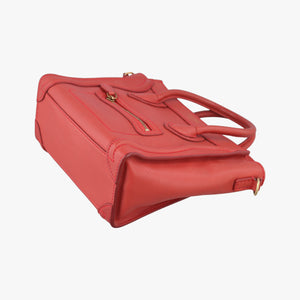 Pre-owned Celine luggage nano shopper Orange Leather shoulderbag | stylenewstar