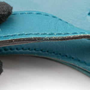 Pre-owned Gucci New Jackie Blue×Green Leather×canvas 124407 shoulderbag | stylenewstar
