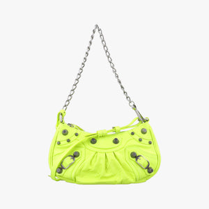 Pre-owned Balenciaga Le Cagole Mini Yellow lambskin 695814 shoulderbag | stylenewstar