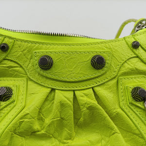 Pre-owned Balenciaga Le Cagole Mini Yellow lambskin 695814 shoulderbag | stylenewstar