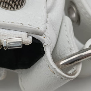 Pre-owned Balenciaga Le Cagole White lambskin shoulderbag | stylenewstar