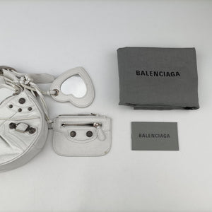 Pre-owned Balenciaga Le Cagole White lambskin shoulderbag | stylenewstar