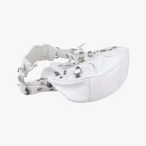 Pre-owned Balenciaga Le Cagole White lambskin shoulderbag | stylenewstar