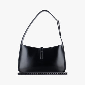 Pre-owned Yves Saint Laurent LE 5 a 7 Mini Hobo Black Patent 57223 shoulderbag | stylenewstar