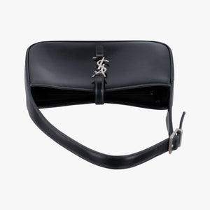 Pre-owned Yves Saint Laurent LE 5 a 7 Mini Hobo Black Patent 57223 shoulderbag | stylenewstar