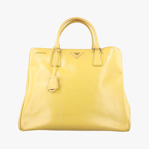 Vintage Prada Galleria Yellow Patent BN1874 handbag | stylenewstar