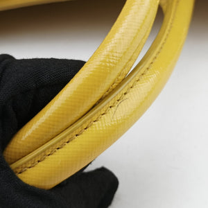 Vintage Prada Galleria Yellow Patent BN1874 handbag | stylenewstar