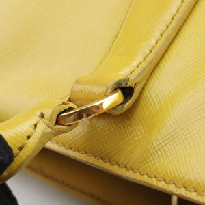 Vintage Prada Galleria Yellow Patent BN1874 handbag | stylenewstar