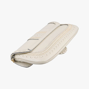 Pre-owned Gucci Snaffle Bit White Leather 263984 shoulderbag | stylenewstar