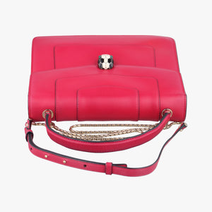 Pre-owned Bvlgari SERPENTI FOREVER Pink Leather shoulderbag | stylenewstar