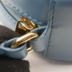 Pre-owned Celine Oval Purse Cuir Triomphe Blue Leather shoulderbag | stylenewstar