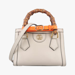 Pre-owned Gucci Diana Mini White Leather 655661 shoulderbag | stylenewstar