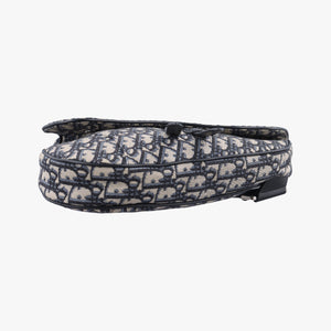 Vintage Christian Dior Saddle Navy Jacquard×Leather bum bag/waist bag | stylenewstar