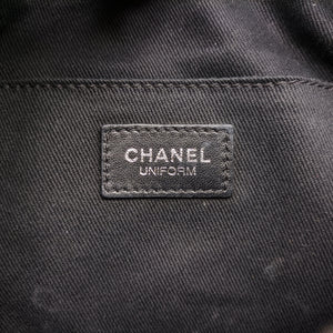 Pre-owned Chanel Uniform Black Leather bum bag/waist bag | stylenewstar
