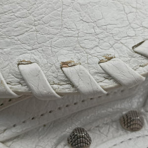 Pre-owned Balenciaga Le Cagole White lambskin shoulderbag | stylenewstar